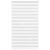 vidaXL Estor cebra blanco 135x200 cm tejido ancho 130,9 cm poli&eacute;ster
