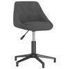 vidaXL Sillas de comedor giratorias 2 unidades terciopelo gris oscuro