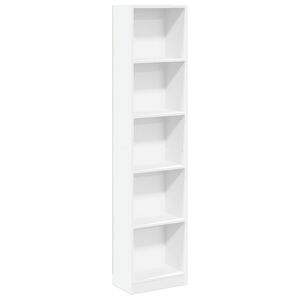 vidaXL Estanter&iacute;a de madera de ingenier&iacute;a blanca 40x24x176 cm