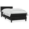vidaXL Cama box spring con colch&oacute;n terciopelo negro 100x220 cm