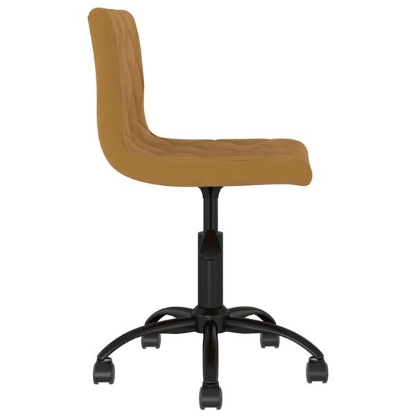 vidaXL Silla de comedor giratoria de terciopelo marr&oacute;n