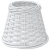 vidaXL Pantalla para l&aacute;mpara mimbre blanco &Oslash;15x12 cm