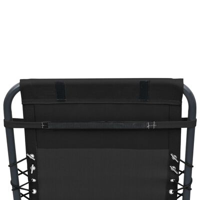 vidaXL Reposacabezas de silla de jardín textilene negro 40x7,5x15 cm