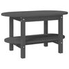vidaXL Mesa de centro de madera maciza de pino gris 80x45x45 cm