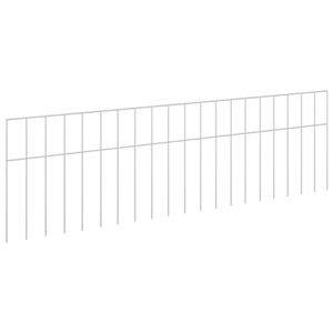 vidaXL Panel de valla de jard&iacute;n 12 uds. 100 x 30 cm Acero Galvanizado
