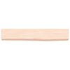 vidaXL Estante de pared madera maciza de roble sin tratar 60x10x6 cm