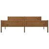 vidaXL Estructura cama sin colch&oacute;n madera pino marr&oacute;n miel 200x200 cm