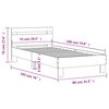vidaXL Estructura de cama con cabecero y luces LED blanco 75x190 cm