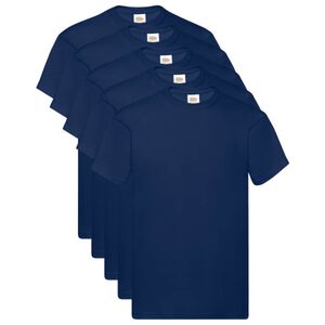 vidaXL Camiseta 5 pcs Azul 5XL Algod&oacute;n