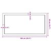 vidaXL Encimera de ba&ntilde;o madera maciza sin tratar 100x50x(2-4) cm