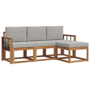 vidaXL Conjunto de sof&aacute;s de exterior 4 uds. 3 plaza