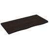 vidaXL Encimera de ba&ntilde;o madera tratada marr&oacute;n oscuro 100x50x(2-4) cm