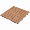 vidaXL Tile de Decking 11 pcs Marr&oacute;n 30 x 30 cm WPC