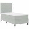 vidaXL Cama tipo Box Spring Gris Claro 100 x 200 cm Terciopelo