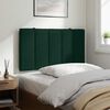 vidaXL Cabecero de cama acolchado Hanko terciopelo verde oscuro 80 cm