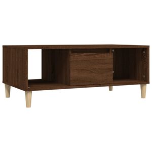 vidaXL Mesa de centro madera contrachapada marr&oacute;n roble 90x50x36,5 cm