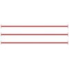 vidaXL Barras de gimnasia 3 piezas 125 cm acero rojo