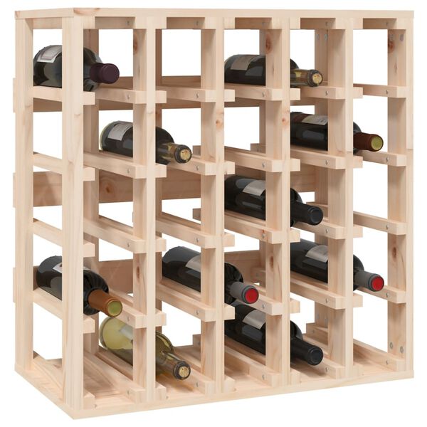 vidaXL Botellero madera maciza de pino 58,5x33x60,5 cm