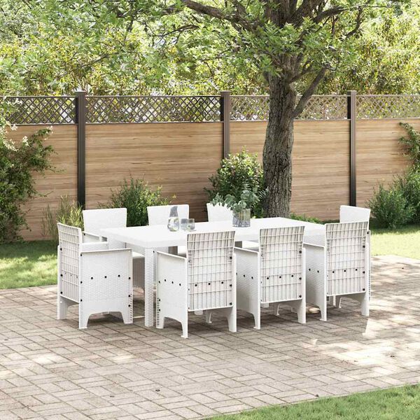 vidaXL Conjunto de Comedor de Jard&iacute;n 9 pcs Polipropileno