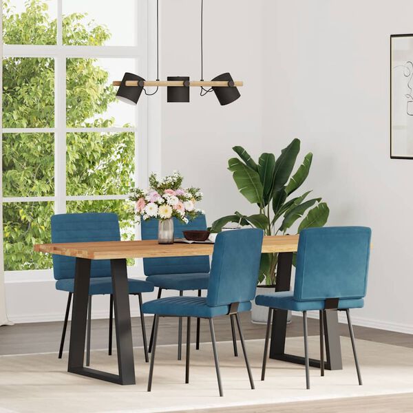 vidaXL Sillas de comedor 4 unidades terciopelo azul