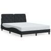vidaXL Estructura de cama sin colch&oacute;n terciopelo negro 140x190 cm