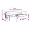 vidaXL Sofá cama con cajones madera maciza de pino 90x200 cm