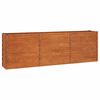vidaXL Arriate oxidado de acero corten 240x40x77 cm