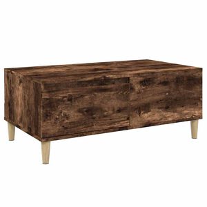 vidaXL Mesa de centro madera contrachapada roble ahumado 90x50x36,5 cm