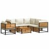 vidaXL Set de sof&aacute;s de jard&iacute;n con cojines 7 pzas madera maciza acacia