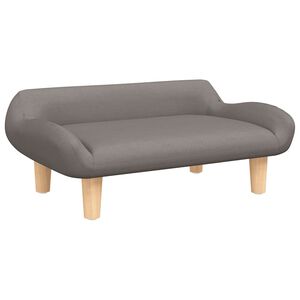 vidaXL Sof&aacute; para ni&ntilde;os de tela gris taup&eacute; 70x40x24 cm