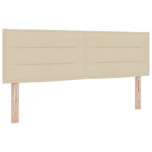 vidaXL Cabecero LED con tira de luces LED Crema 144 cm Poli&eacute;ster