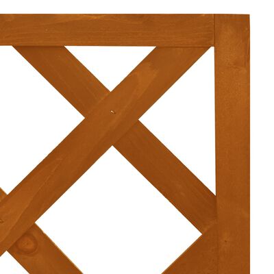 vidaXL Jardinera enrejada de esquina madera abeto naranja 40x40x150 cm