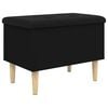 vidaXL Banco con almacenaje madera de ingeniería negro 62x42x46 cm