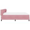 vidaXL Cama tipo Box Spring con colch&oacute;n Rosa 180 x 200 cm Terciopelo