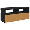 vidaXL Mueble de TV con luces LED negro 90x35x40 cm