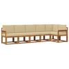 vidaXL Conjunto de sof&aacute;s de exterior 6 uds. Natural y Beige