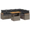 vidaXL Set de sof&aacute;s de jard&iacute;n 7 piezas con cojines rat&aacute;n PE gris