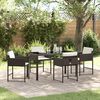 vidaXL Conjunto de Comedor de Jard&iacute;n 5 pcs Marr&oacute;n rat&aacute;n sint&eacute;tico