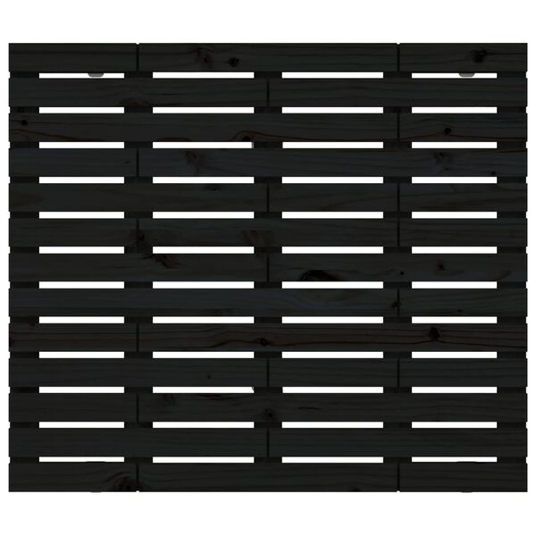 vidaXL Cabecero de cama de pared madera maciza pino negro 81x3x91,5 cm