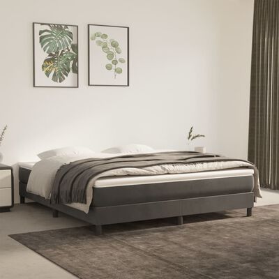 vidaXL Estructura de cama de terciopelo gris oscuro 180x200 cm