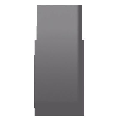 vidaXL Armario auxiliar de aglomerado gris brillante 60x26x60 cm