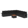 vidaXL Set de sof&aacute;s de jard&iacute;n 10 pzas cojines rat&aacute;n sint&eacute;tico negro