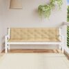 vidaXL Cojines para banco jardín 2 uds tela beige melange 200x50x7 cm