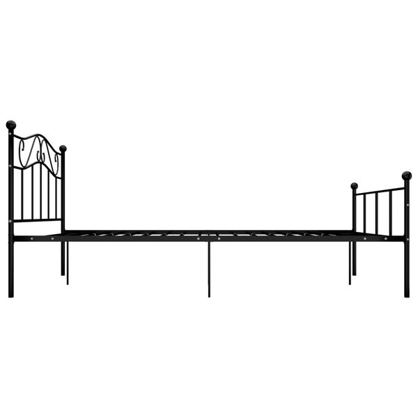 vidaXL Estructura de cama sin colch&oacute;n metal negro 160x200 cm
