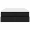 vidaXL Cama con almacenamiento y colch&oacute;n Negro 120 x 190 cm