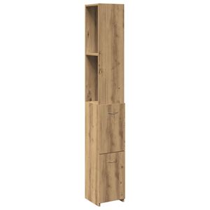 vidaXL Armario de ba&ntilde;o madera de ingenier&iacute;a roble artisan 25x25x170 cm