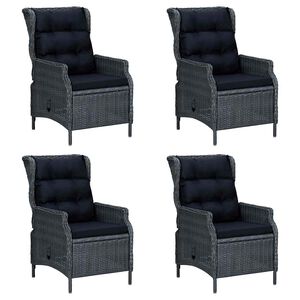 vidaXL Juego de comedor para jard&iacute;n de 5 piezas gris oscuro