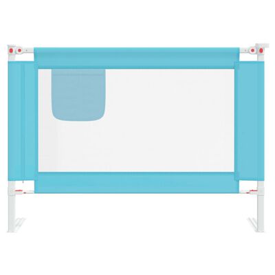 vidaXL Barandilla de seguridad cama de niño tela azul 90x25 cm