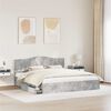 vidaXL Cama con almacenamiento con cabecera Gris Concreto 200 x 200 cm