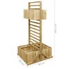 vidaXL Jardinera con celos&iacute;a de madera de pino impregnada